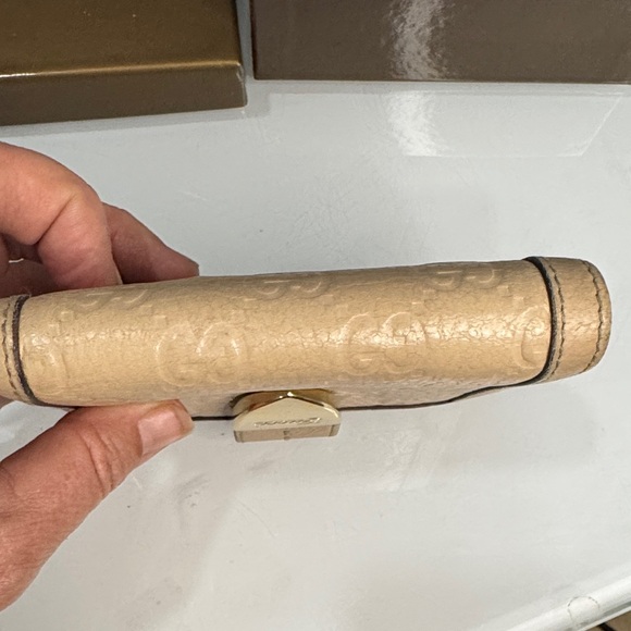 Gucci GG Imprimé Leather Wallet – Beige Frida Giannini Era (c 2008–2012) + box - Picture 6 of 12